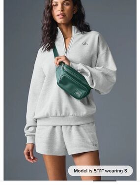 Alo Acolade 1/4 Zip Pullover - Gray